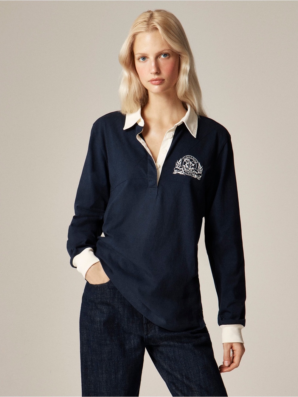 J Crew Alex Eagle X J.Crew premium-weight rugby shirt